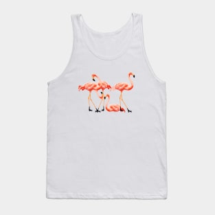 Flamingo Flock, Love Flamingos Tropical Birds Tank Top